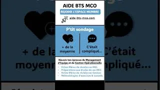 Miniature : As-tu réussi ton épreuve de GESTION Opérationnelle en BTS MCO ? Sondage à chaud !