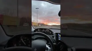 Miniature : Un petit coucher de soleil d’hiver sur l’autoroute A31(IRL)