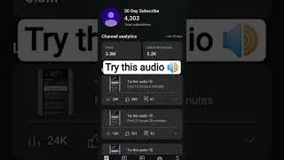 Miniature : try this audio #youtubecreator #views #success #youtubeshorts