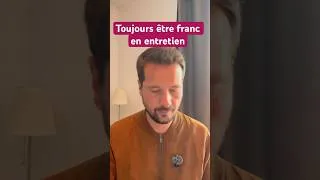Miniature : Toujours être franc en entretien 😁 #rh #entretien #candidature #recruteur #candidat #taf #emploi