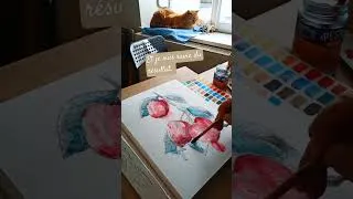 Miniature : Pommes rouges à l'aquarelle : la suite mais pas la fin ! #aquarelle