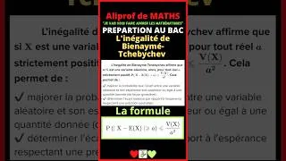 Miniature : ❤️ L'inégalité de Bienaymé-Tchebychev - La FORMULE et un EXEMPLE.💛