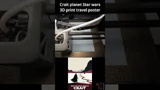 Miniature : 3d print travel poster of Crait Star Wars