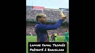 Miniature : Lamine Yamal présente son trophée de Golden boy à Barcelone