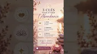 Miniature : 3 clés pour attirer l'abondance 🌸 Change ton énergie, change ta vie