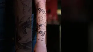 Miniature : 🐬 Projet tattoo marin bras complet! Première partie #tattoo #illustration #dessin #art #vlog #paint