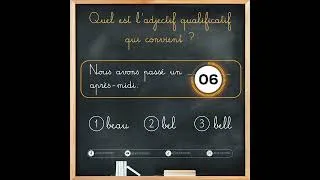 Miniature : QCM: Les adjectifs beau / bel / belle