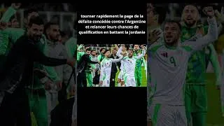 Miniature : Coupe du Monde 2026 : l'Algérie joue son avenir contre la Jordanie
