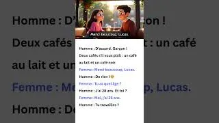Miniature : Dialogues en français A1 pour débutants au café #learnfrench #improvefrenchlistening #french #delf