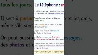 Miniature : تعبير حول الهاتف باللغة الفرنسية le téléphone