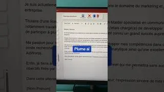 Miniature : Rédiger lettre de motivation   sans utiliser Word en 1 minute