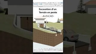 Miniature : Comment faire une Excavation d'un Terrain en Pente sur #ArchiCAD