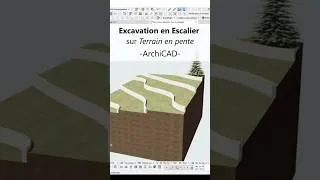 Miniature : Comment faire des EXCAVATIONS en Escalier sur un Terrain en Pente sur #ArchiCAD