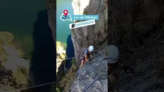 Miniature : Magnifique sensation de vide au-dessus du Lac de Villefort. #viaferrata #mountains
