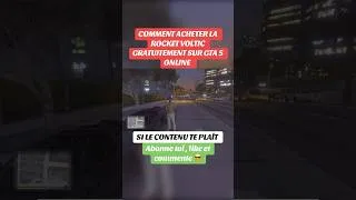 Miniature : COMMENT ACHETER LA ROCKET VOLTIC A ZÉRO DOLLAR SUR GTA ONLINE 😎🫨