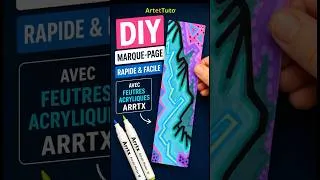 Miniature : Aesthetic bookmark - Marque page personnalisé #bookmark #diycrafts #marquepage #relaxingpainting