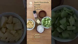 Miniature : JUIN - Crumble aux pommes et à la rhubarbe 🍎🥬