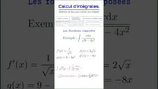 Miniature : Techniques de calcul d'intégrales (Part 2). #shorts #maths #astuce #integration #primitive