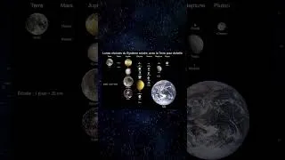 Miniature : La taille des plus grandes lunes du Système Solaire comparé à la Terre #espace #lune