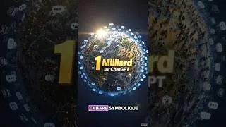 Miniature : ChatGPT atteint 1 Milliards d'utilisateurs.. 😱! #chatgpt #ia #openai #gpt #intelligenceartificielle