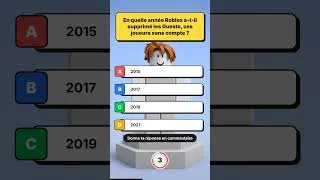 Miniature : En quelle année les Guests ont disparu de Roblox ? #Roblox #Quiz #RobloxFr