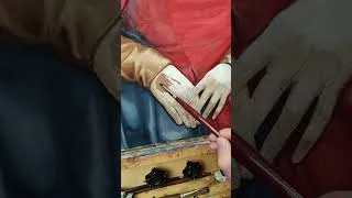 Miniature : détails du visage et des mains 🙌 #artreels #peintre #oilpainting