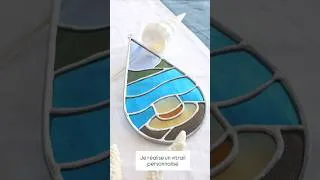 Miniature : 💧 Je réalise un joli vitrail de vacances ☀️ #vitrail #stainedglass #vitraux
