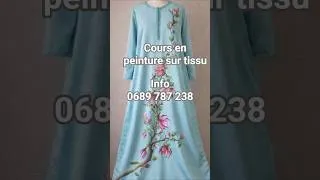 Miniature : #peinture #sur #tissue #art #cours #atelier #creation #soie #caftan #takchita #maroc #rabat #jellaba