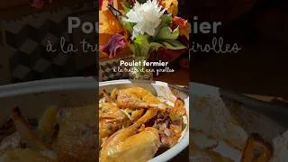 Miniature : Poulet rôti aux girolles & à la truffe, élevés en plein air St Sever🐔 #aunomdugout #recette #poulet