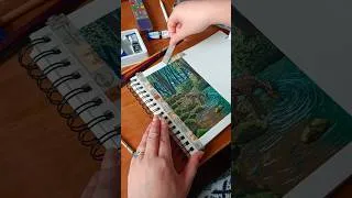 Miniature : carnet de croquis à la gouache, ✨ #dessin #gouache #painting #art  #illustration