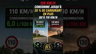 Miniature : Rouler à 130 km/h consomme jusqu'à 25 % de carburant en plus qu'à 110 km/h.