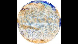 Miniature : A full cycle worth of data from Swot, both land and ocean waters