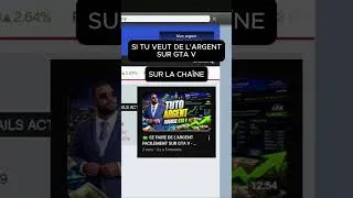 Miniature : 💰 VIDÉO SUR LA CHAÎNE #gta5 #money #argent #shorts