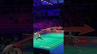 Miniature : AMAZING DEFENSE for the WIN #badmintoninsight #badminton #badmintontricks