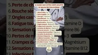 Miniature : Malnutrition Interne : 16 Signes que Votre Corps Vous Envoie.