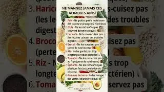 Miniature : Ne Mangez Jamais Ces 8 Aliments Ainsi : Erreurs Dangereuses à Éviter.