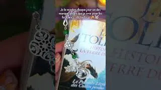 Miniature : Jour 5 : Le marque-page Dragon avec ses pierres naturelles de jade 💚 #booktube