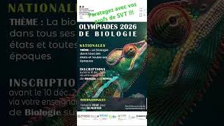 Miniature : Olympiades de biologie 2026 !!!