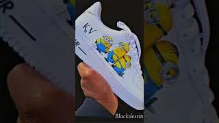 Miniature : J’ai customisé une paire d’AF1 en mode Minions #custom #minions #anime #animation #pixar #sneakers