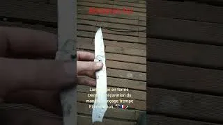 Miniature : damas au marteau partie 2 🗡🇨🇵⚒️ #blacksmith #creation #knife #forging #tendances #short #forge