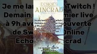 Miniature : Demain de 9h00 à je sais pas quelle heure  #humour #gaming #anime #jeuxvidéo #swordartonline