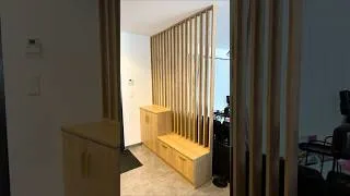 Miniature : Transformation d’une entrée ! #woodworking #menuiserie #atelierbois #diy #wood