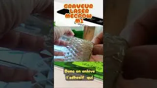 Miniature : Gravure sur verre avec le graveur laser MecPow M1 #shorts