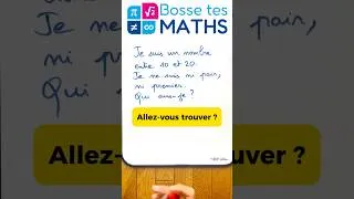 Miniature : Avez-vous trouvé ? #shorts #enigme #prof #maths