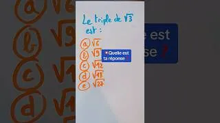 Miniature : Le triple de √3? #shorts #maths #calcul #racine