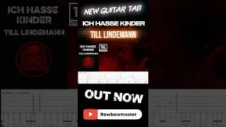 Miniature : 🎸 NEW GUITAR TAB💫 ICH HASSE KINDER - TILL LINDEMANN  #tilllindemann #guitartabs #ichhassekinder