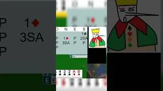 Miniature : La redemande à 2SA n'est pas forcing de manche - Bridge - #shorts #carte #bridge #jeux #jeudecartes