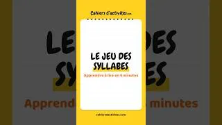 Miniature : Le jeu des syllabes: apprendre à lire en 5 minutes #shorts
