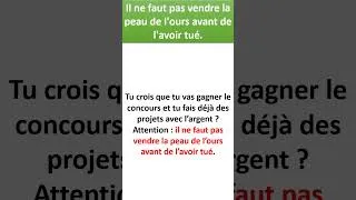 Miniature : il ne faut pas vendre la viande de l'ours avant de l'avoir tué  #français #apprends #apprendre