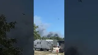 Miniature : Incendie en cours juste à côté de l’aire
